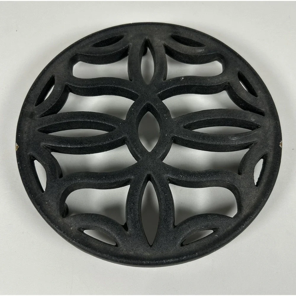 Magnolia Hearth & Hand Round Cast Iron Trivet Potholder 6.25